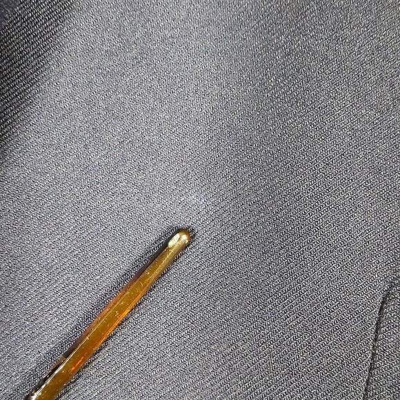 LL Bean Blazer Mens 44L Blue Polyester 2 Button Inside Zipper Pocket Vintage - Picture 4 of 16